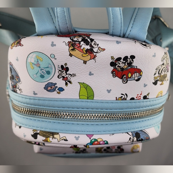 Loungefly Vintage Mickey & Minnie Mini Backpack - Picture 4 of 4